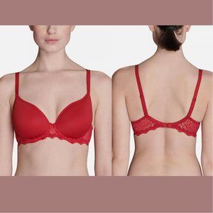 NWT $110 Simone Perele [ 32F ] Andora 3D Molded Underwire Bra Red #6217